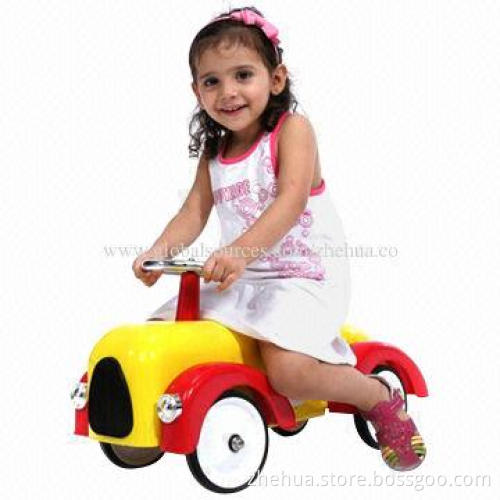 Hot-selling Kids'/Children's Metal Glide Ride-on Car, Available in Yellow and Red Colors